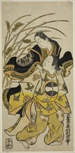 The Actors Ichikawa Monnosuke as a nobleman and Dekishima Daisuke as a noblewoman, c. 1721, Okumura