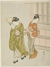 Clearing Breeze from a Fan (Ogi no seiran), from the series Eight Views of the Parlor (Zashiki