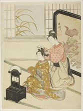 The Autumn Moon in the Mirror (Kyodai no shugetsu), from the series Eight Views of the Parlor
