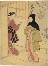 An Evening Visit (A Parody of Junidan Soshi), c. 1767, Suzuki Harunobu ?? ??, Japanese, 1725