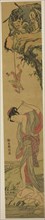 Shoki in Love, c. 1768, Suzuki Harunobu ?? ??, Japanese, 1725 (?)-1770, Japan, Color woodblock