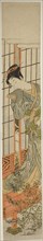 Eavesdropping, c. 1773, Isoda Koryusai, Japanese, 1735-1790, Japan, Color woodblock print,