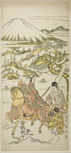 Narihira’s eastern journey, second half of 18th century, Tomikawa Fusanobu, Japanese, active c.