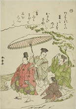 Tsu: Narihira in the Snow at Ono, from the series Tales of Ise in Fashionable Brocade Pictures