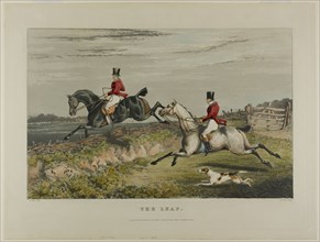 The Leap, from Fox Hunting, 1828, Charles Bentley (English, 1806-1854), after Henry Alken (English,