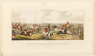 The First Ten Minutes, plate two from The Leicestershire Hunt, published 1825, John Dean Paul