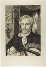 Portrait of Edmond de Goncourt, 1882, Felix Bracquemond, French, 1833–1914, France, Etching on