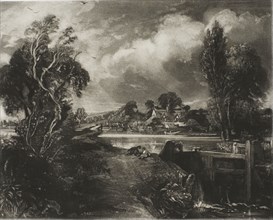 A Lock on the Stour, Suffolk, 1831, David Lucas (English, 1802-1881), after John Constable
