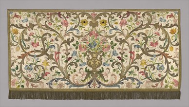 Altar Frontal, 19th century, Italy, Silk, satin weave over linen, plain weave, lined with silk in