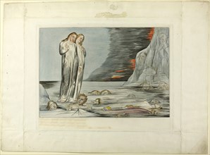 The Circle of the Traitors, Dante’s Foot Striking Bocca degli Abbate. Inferno, canto XXXII, 1827,