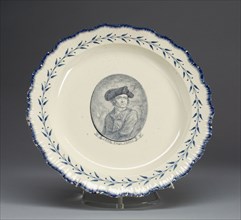 Plate, c. 1790, English for the American market, Leeds, England, Creamware, Diam. 24.3 cm (9 9/16