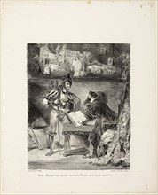 Mephistopheles Appearing to Faust, 1828, Eugène Delacroix, French, 1798-1863, France, Lithograph in