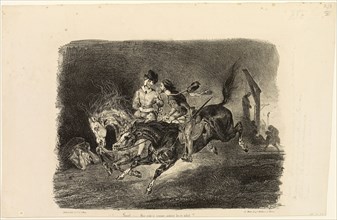 Faust and Mephistopheles Galloping Through the Night of the Witches’ Sabbath, 1828, Eugène