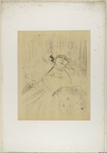 Yvette Guilbert—Chanson Ancienne, from Yvette Guilbert, 1898, Henri de Toulouse-Lautrec, French,