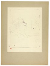 Pessima, plate three from Yvette Guilbert, 1898, printed 1930, Henri de Toulouse-Lautrec (French,