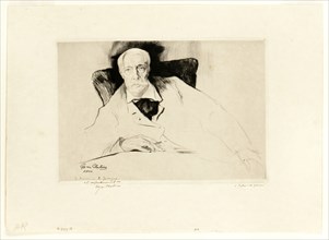 Alfred Stevens, 1900, Edgar Chahine, French, 1874-1947, France, Drypoint on ivory wove paper, 143 ×