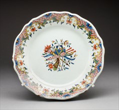 Plate, c. 1760, France, Rouen, Rouen, Tin-glazed earthenware (faience), 3.7 × 24.9 cm (1 7/16 × 9