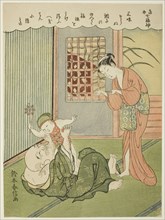 Hotei, from the series The Seven Gods of Good Luck in Modern Life (Ukiyo shichi fukujin), c. 1769,
