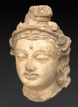 Head of a Bodhisattva, Kushan period, About 3rd/5th century, Present-day Afghanistan or Pakistan,