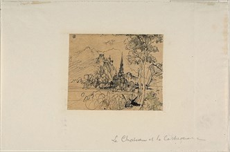 The Château and the Cathedral, n.d., Rodolphe Bresdin, French, 1825-1885, France, Pen and black