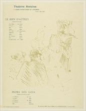 Homage to Molière, 1897, Henri de Toulouse-Lautrec, French, 1864-1901, France, Color lithograph on