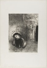 A Long Chrysalis, the Color of Blood, plate 2 of 6, 1889, Odilon Redon, French, 1840-1916, France,