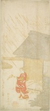 Young Woman Holding a Kerria Branch (parody of Ota Dokan), c. 1764/65, Suzuki Harunobu ?? ??,