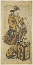 Beauty Playing with Cat and Kitten, early 18th century, Japanese, early 18th century, Japan,