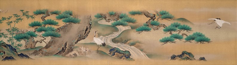 Mount Horai, About 1802–1816, Kano Isen’in, Japanese, 1775-1828, Japan, Pair of handscrolls, ink