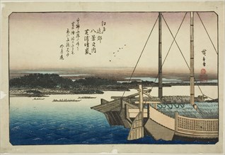 Clearing Weather at Shibaura (Shibaura seiran), from the series Eight Views in the Environs of Edo