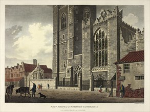 West Front of St. Patrick’s Cathedral, published November 1793, James Malton, English, 1761-1803,
