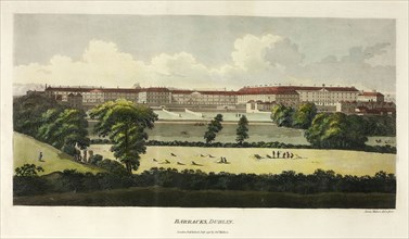 Barracks, Dublin, published July 1795, James Malton, English, 1761-1803, England, Hand-colored
