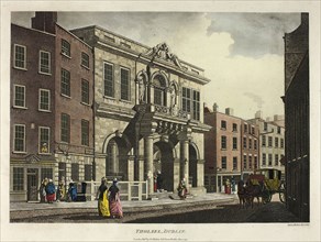 Tholsel, Dublin, published June 1793, James Malton, English, 1761-1803, England, Hand-colored