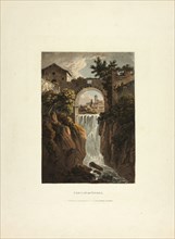 Cascade of Tivoli, plate thirty-nine from the Ruins of Rome, published February 1, 1798, M.