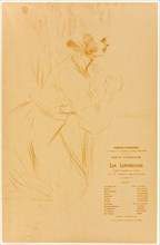 Program for La Lépreuse, 1896, Henri de Toulouse-Lautrec, French, 1864-1901, France, Color
