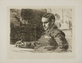 Lawyer Wade, 1890, Anders Zorn, Swedish, 1860-1920, Sweden, Etching on ivory laid paper, 216 x 305