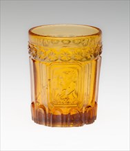 Memorial Glass, c. 1851/65, France, Glass, 8.9 × 7.3 cm (3 1/2 × 2 7/8 in.)