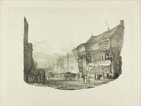 Bridge Street, Chester, from Lithographic Impressions of Sketches From Nature, 1821, Charles Joseph