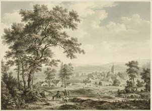 View of Village and Distant Hills, n.d., Unknown French artist, after Johan van der Hagen (Dutch,