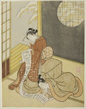 The Love Letter, 1765, Suzuki Harunobu ?? ??, Japanese, 1725 (?)-1770, Japan, Color woodblock