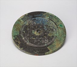 Mirror with TLV Pattern, Eastern Han dynasty (A.D. 25–220), c. 1st century A.D., China, Bronze,