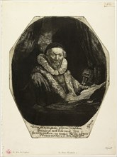 Jan Uytenbogaert, 1635, printed 1906, Rembrandt van Rijn (Dutch, 1606-1669), printed by Donald Shaw