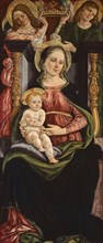 Virgin and Child Enthroned with Two Angels Holding a Crown, 1505/15, Attributed to Ansano