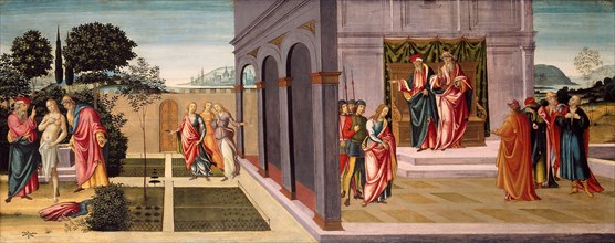 Susanna and the Elders in the Garden, and the Trial of Susanna before the Elders, c. 1500, Master