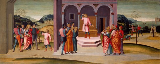 Daniel Saving Susanna, the Judgment of Daniel, and the Execution of the Elders, c. 1500, Master of