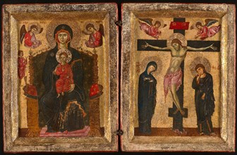 Diptych of the Virgin and Child Enthroned and the Crucifixion, 1275/85, Eastern Mediterranean or