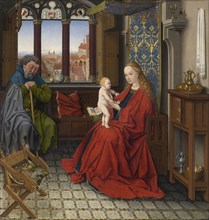 Holy Family, 1440/60, South German, Northern Netherlands, Oil on panel, Panel: 50.2 × 47.8 cm (19