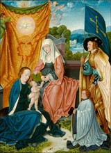 Virgin and Child with Saint Anne, Saint Gereon, and a Donor, c. 1520, Bartholomäus Bruyn the Elder,