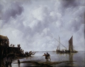 Fishing Boats in a Calm, 1651, Jan van de Cappelle, Dutch, 1626–1679, Netherlands, Oil on canvas,