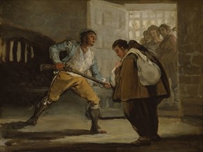 El Maragato Threatens Friar Pedro de Zaldivia with His Gun, c. 1806, Francisco José de Goya y